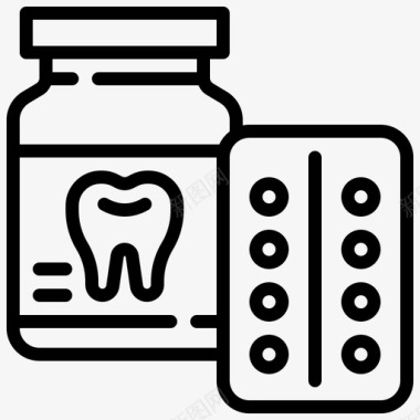 药品牙科牙医图标图标