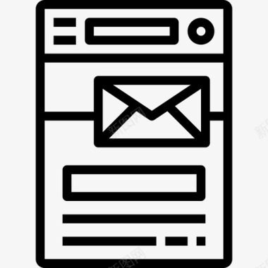 移动应用程序电子邮件信件图标图标