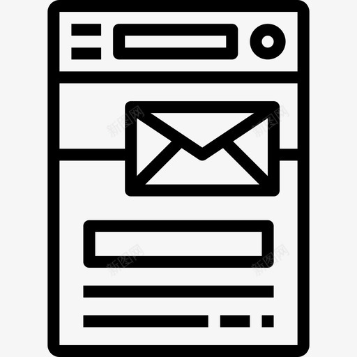 移动应用程序电子邮件信件图标svg_新图网 https://ixintu.com 信件 应用程序线框 电子邮件 移动应用程序