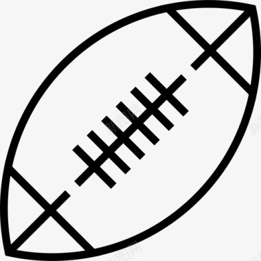 橄榄球运动7直线型图标图标