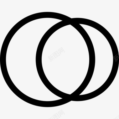 结婚戒指珠宝轮廓图标图标