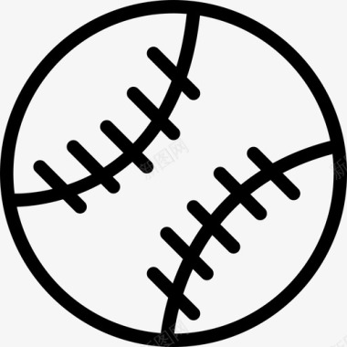棒球运动会3直线型图标图标