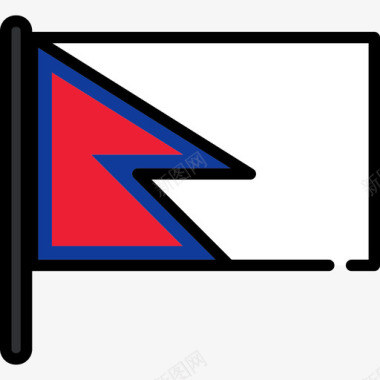 尼泊尔国旗收藏2号桅杆图标图标
