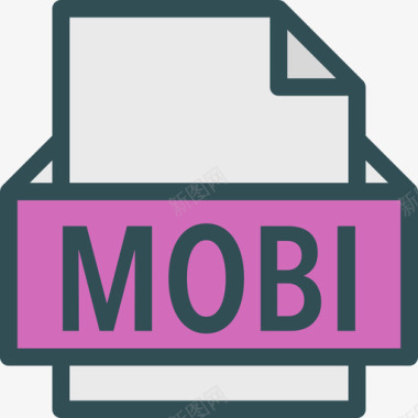 Mobi格式2线性颜色图标图标