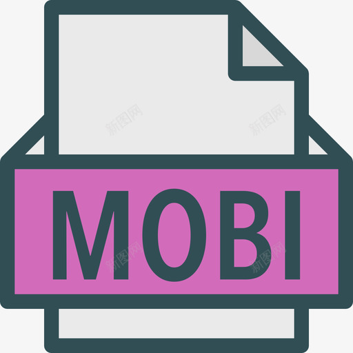 Mobi格式2线性颜色图标svg_新图网 https://ixintu.com Mobi 格式2 线性颜色