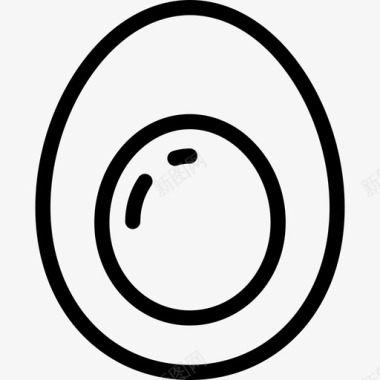 煎蛋食品和餐厅直系图标图标