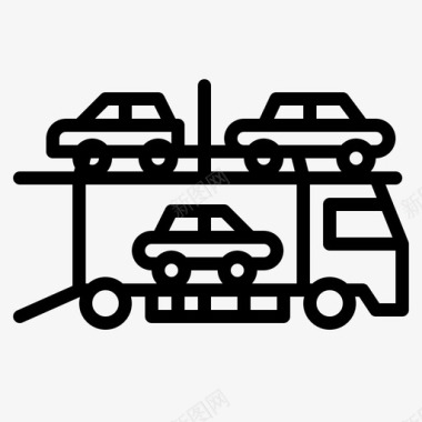 汽车运输车拖车运输图标图标