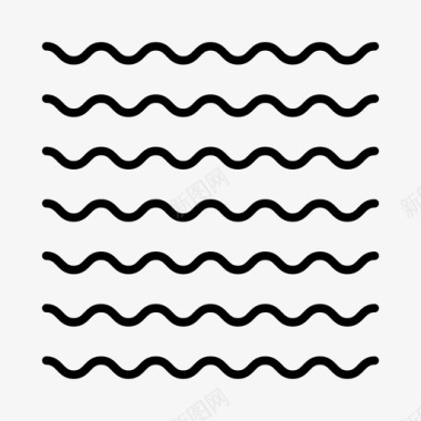 波浪海滩涟漪图标图标