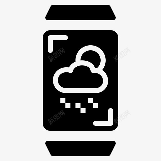 智能手表电子设备固态图标svg_新图网 https://ixintu.com 智能手表 电子设备固态