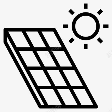 太阳能电池清洁能源图标图标