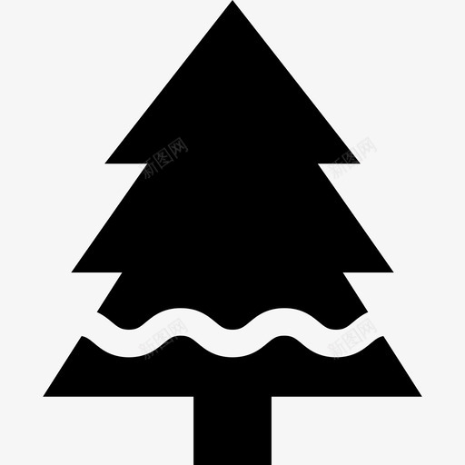松树冬季元素6填充图标svg_新图网 https://ixintu.com 冬季元素6 填充 松树