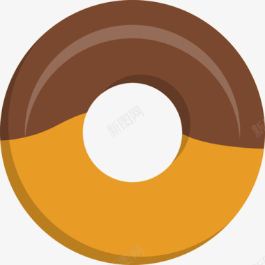 甜甜圈食品和饮料扁平图标图标