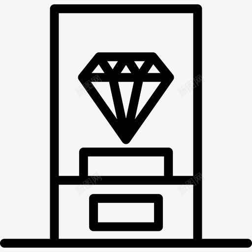 钻石博物馆4直线图标svg_新图网 https://ixintu.com 博物馆4 直线 钻石