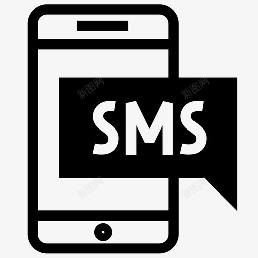 短信手机短信图标svg_新图网 https://ixintu.com 手机 短信 短信图标