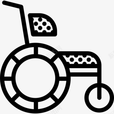 轮椅医疗器械2直线型图标图标