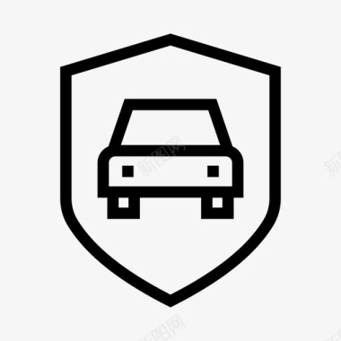 汽车保护安全防护图标图标