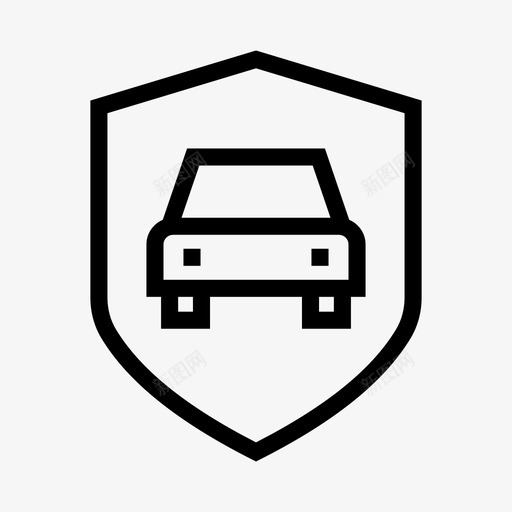 汽车保护安全防护图标svg_新图网 https://ixintu.com 安全 安全线 汽车保护 车辆 防护