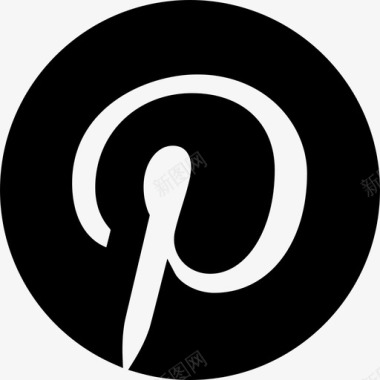 Pinterest社交媒体5填充图标图标
