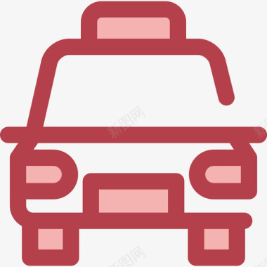 出租车运输18红色图标图标