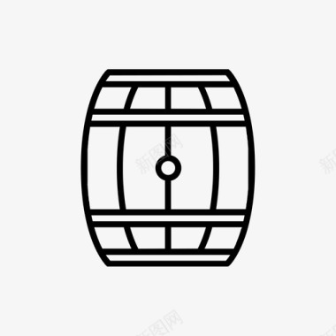 木桶酒桶图标图标