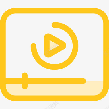 视频播放工具10黄色图标图标