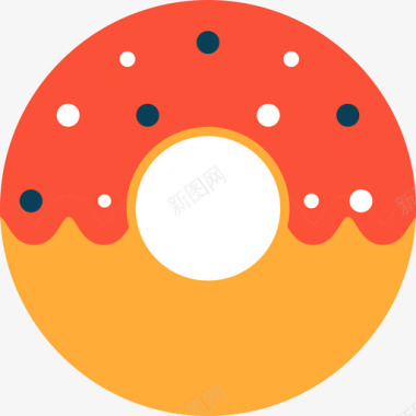 甜甜圈食物食物收集图标图标
