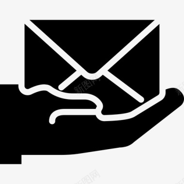 电子邮件手势4填充图标图标