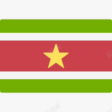 苏里南国际旗帜矩形图标图标