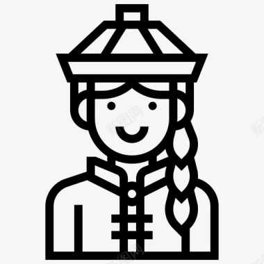中国男孩服装图标图标