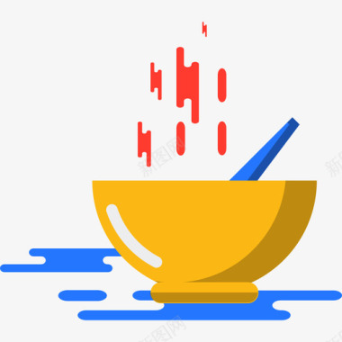 汤杂烩套餐平汤图标图标
