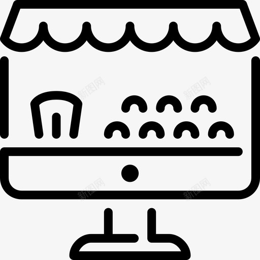 Imac营销2线性图标svg_新图网 https://ixintu.com Imac 线性 营销2