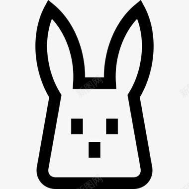 复活节兔子假日系列直系图标图标