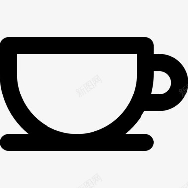 咖啡杯工作效率图标线性图标
