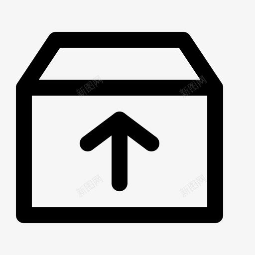 盒子上传箭头包裹图标svg_新图网 https://ixintu.com 包裹 盒子上传 箭头 购物线路图标集