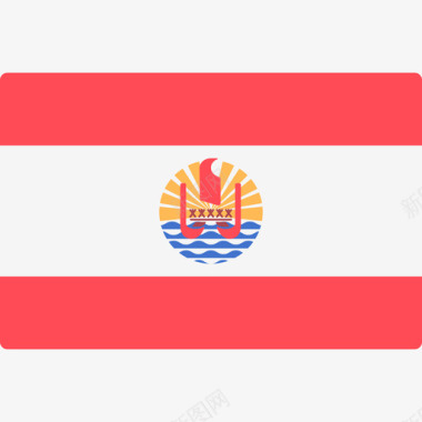 法属波利尼西亚国际旗帜长方形图标图标