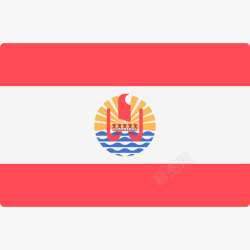 法属波利尼西亚法属波利尼西亚国际旗帜长方形图标高清图片