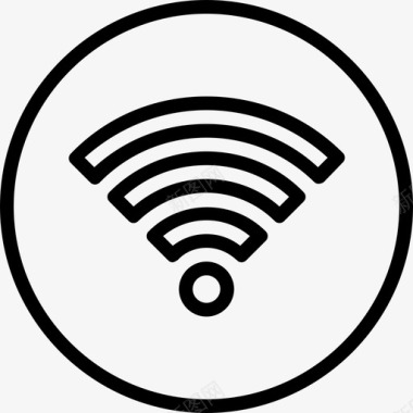 Wifi酒店服务6线性图标图标