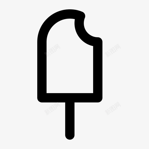 冰淇淋咬乳制品风味图标svg_新图网 https://ixintu.com 乳制品 冰淇淋 冰淇淋咬 冷冻甜点 甜品 风味 食品和饮料线图标集