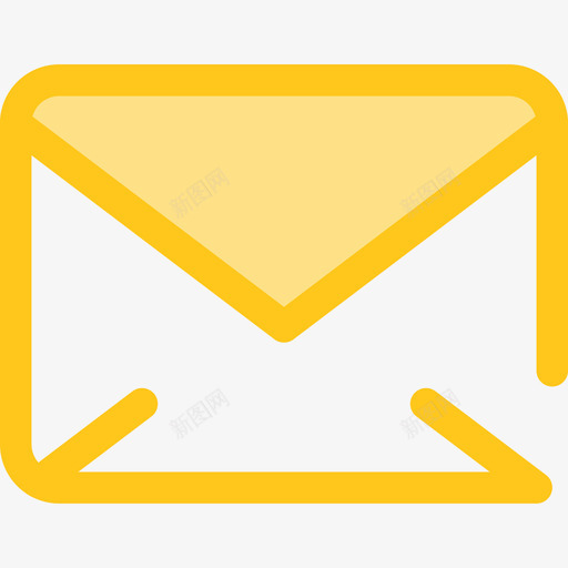 邮件用户界面10黄色图标svg_新图网 https://ixintu.com 用户界面10 邮件 黄色