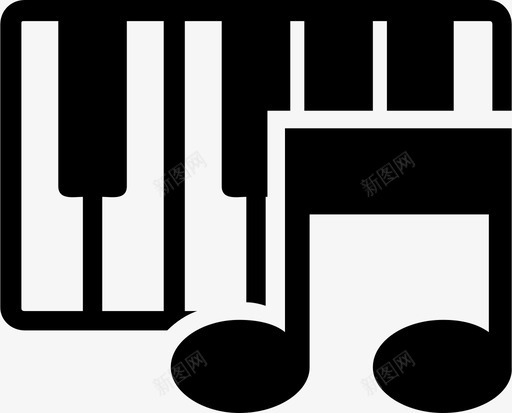 音乐和声键盘图标svg_新图网 https://ixintu.com 和声 声音 浪漫 钢琴 键盘 音乐