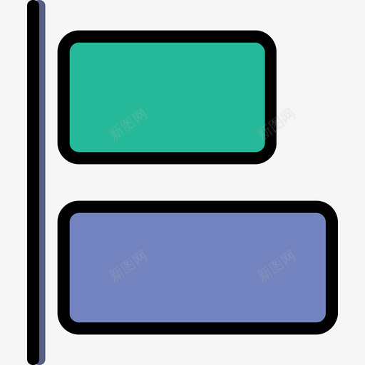 垂直对齐元素线条颜色图标svg_新图网 https://ixintu.com 垂直对齐 线条颜色 设计元素