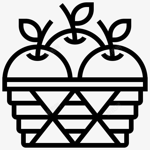 水果篮子碗图标svg_新图网 https://ixintu.com 橙色 水果 碗 篮子 非洲符号线