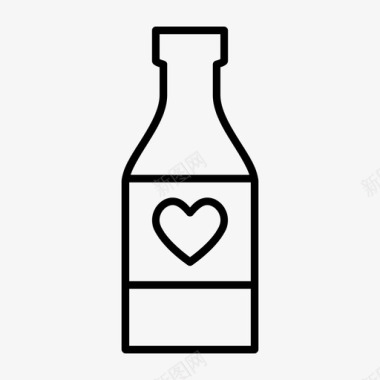 酒瓶酒精玻璃瓶图标图标