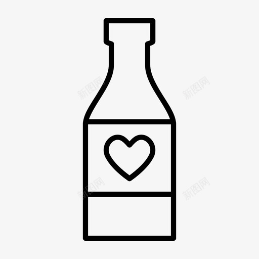 酒瓶酒精玻璃瓶图标svg_新图网 https://ixintu.com 玻璃瓶 酒瓶 酒精