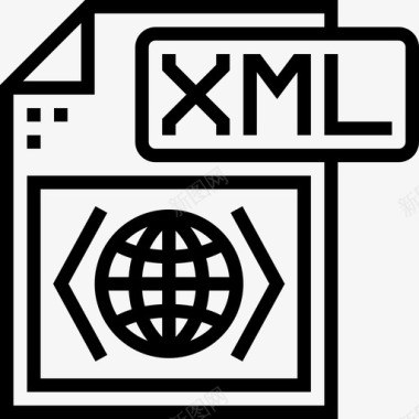 Xml文件类型3线性图标图标