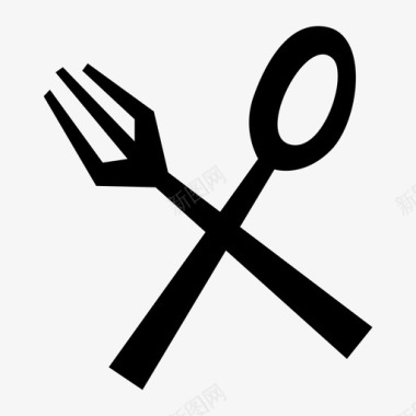 餐具晚餐叉子图标图标