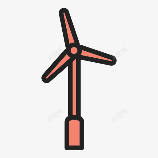 可再生能源风能环保涡轮机图标svg_新图网 https://ixintu.com 可再生能源 环保涡轮机 风能