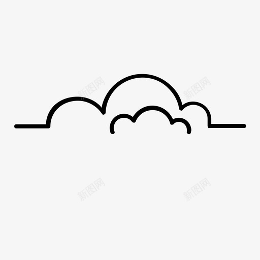 多云天气天气概要图标svg_新图网 https://ixintu.com 多云 天气 天气概要