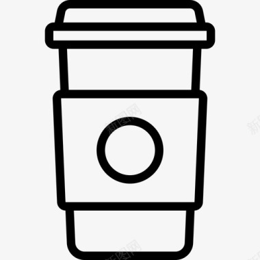 咖啡杯办公元素2直线型图标图标