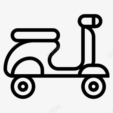 滑板车摩托车交通工具图标图标